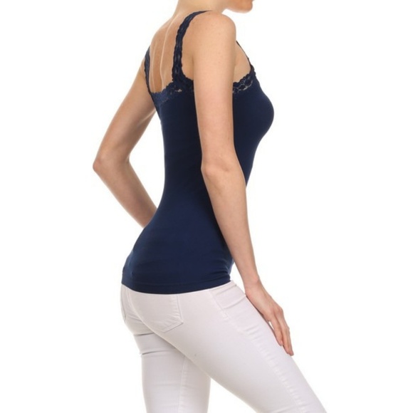 Women's Camisole Lace Tank Top Long Soft Casual NY - Picture 5 of 5